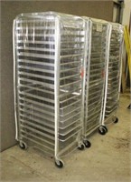 (3) Aluminum Bread Racks w/Trays