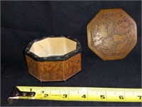 Small carved wooden box