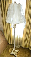 Gold White Floor Lamp