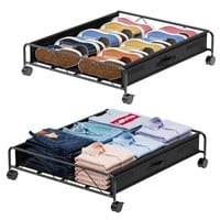 Uamector Under Bed Storage Containers with Wheels,