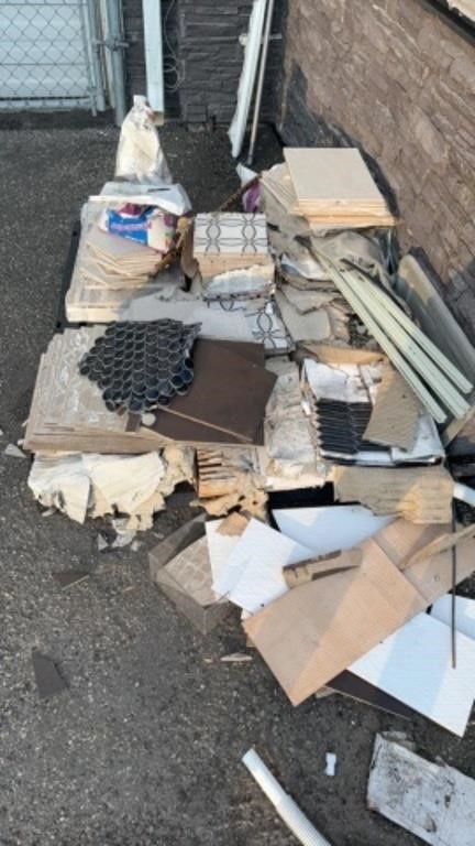 Entire pallet of miscellaneous tile, and grout