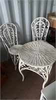 Wicker patio set