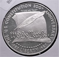 PROOF CONSTITUTION SILVER DOLLAR