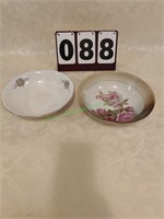 Two floral printed serving bowls.