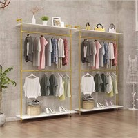 Metal Pipe Double Hanging Clothing Rack