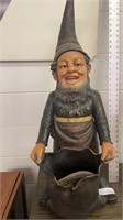 33# tall 11# wide German Gnome holding sack..