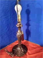 Vintage Metal Lamp w/Hand Beaded Tassel