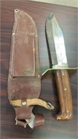 Large size bowie knife, with a good wood and brass