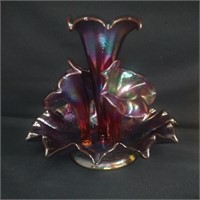 Fenton Ruby Amberina Stretch Glass 5 Pc Epergne