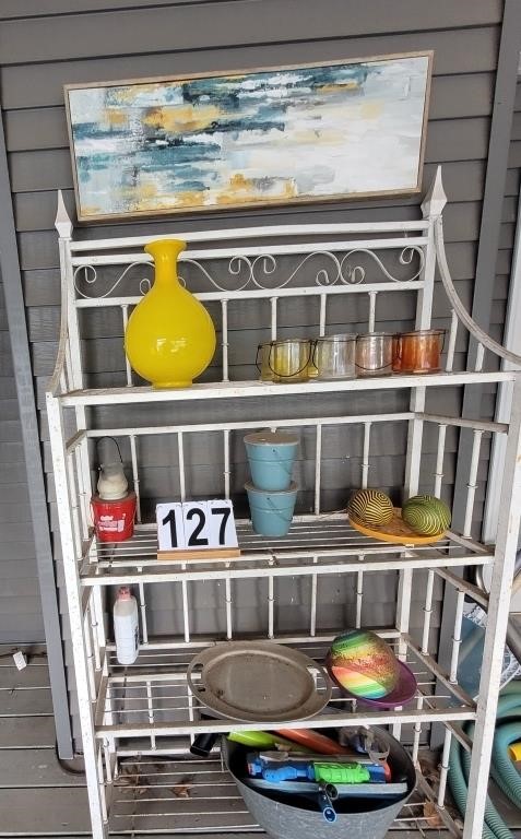 Wrought Metal Shelf w/ Contents ~ Picture 74 X 40