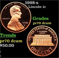 Proof 1998-s Lincoln Cent 1c Grades GEM++ Proof De