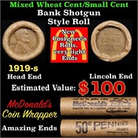 Lincoln Wheat Cent 1c Mixed Roll Orig Brandt McDon