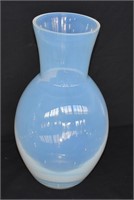 Large Opalescent Art Glass Vase 9"