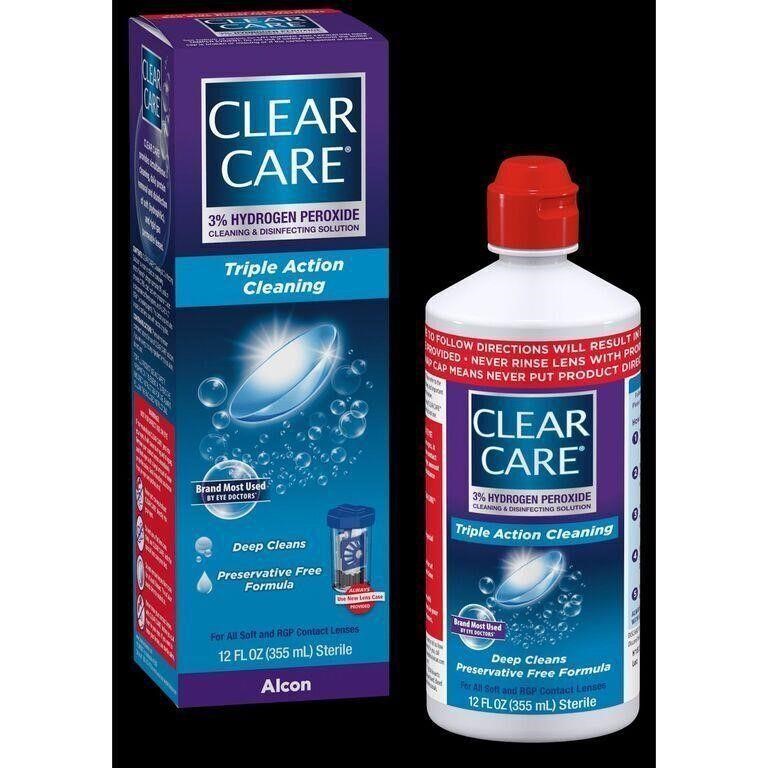 24PK Clear Cleaning Contact Lens Liquid Solution
