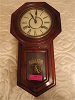 Regulator pendulum wall clock, no key 22.5x13