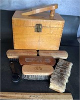 SHOE SHINE BOX W/BRUSHES & MORE-ASSORTED