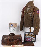 WWII 82ND AIRBORNE UNIFORM GROUPING W/ INSIGNIA