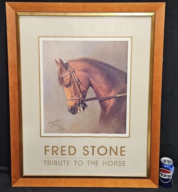 Framed "Tribute to the Horse" Poster by Fred Stone
