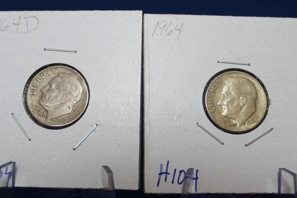 1964 1964D Roosevelt Dime