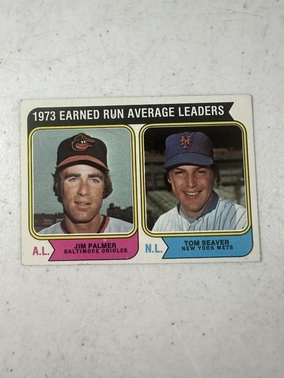 1974 TOPPS BASEBALL ERA LEADERS - PALMER/SEAVER