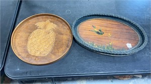 Two Wood Trays