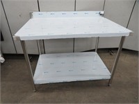 NEW 4' S/S 2 TIER WORK COUNTER / TABLE 4' X 30"