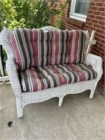 striped patio furniture (loveseat, 2 chairs,