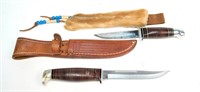 2- Knives with sheaths: Case XX #316-5 with 5"