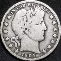 1904-O Barber Silver Half Dollar from Set