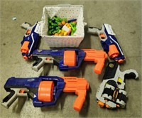 (5) Nerf Guns w/ Bullets