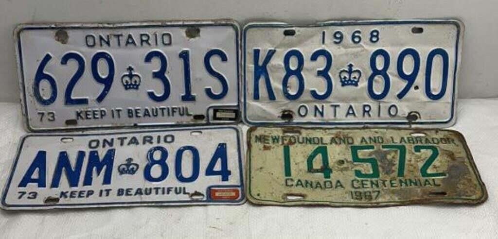 2x 1973, 1968 Ontario and 1967 Newfoundland &