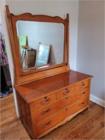 Beautiful Wood Dresser with Mirror