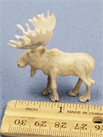 2" antler carving of a moose     (a 7)