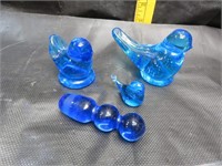 Lee Ward Blue Bird Figurines & Blue Bottle Stopper