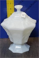 Vintage Milk Glass Candy Dish