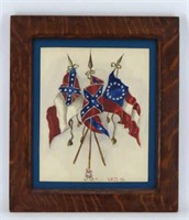 Confederate Flag Watercolor