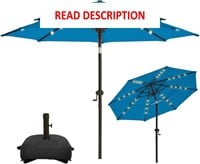wikiwiki 9FT 3Tiers Solar LED Patio Umbrella