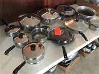 Revere ware stainless cookware lg assort.
