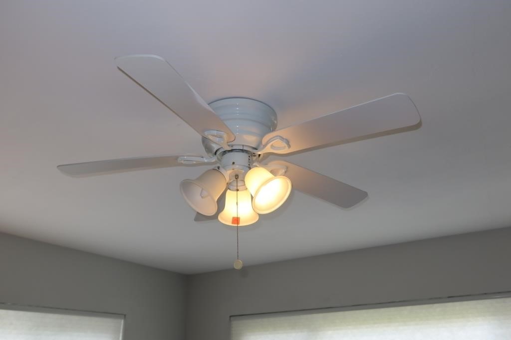 Set of 5  42" Round White Ceiling Fans