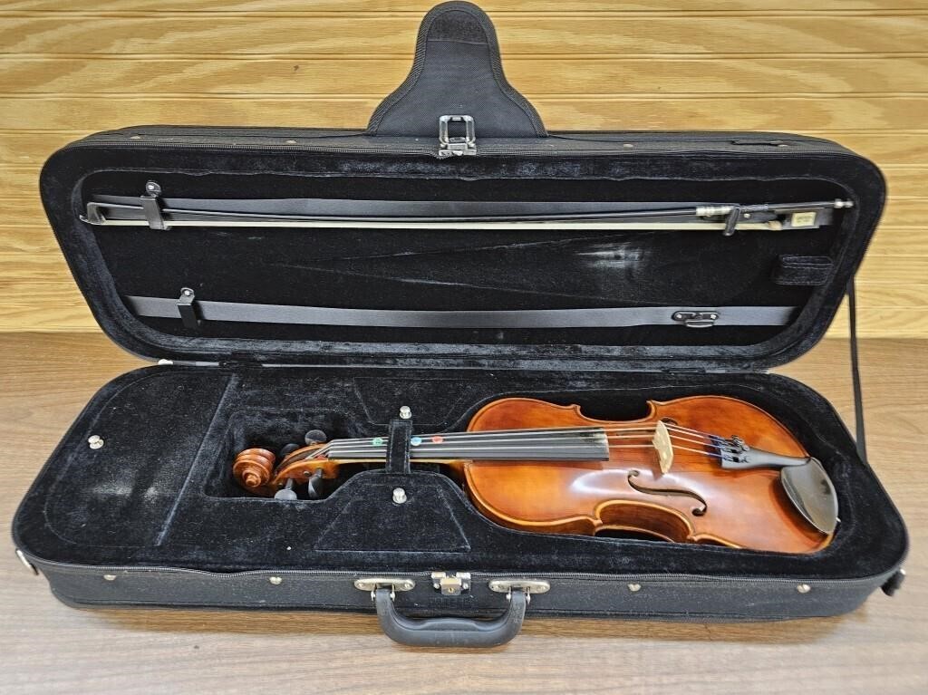 Violin in Case, Marked C.L. Fletcher from the