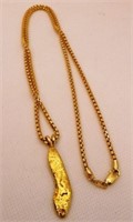 Alaskan Natural Gold Nugget Pendant & Necklace