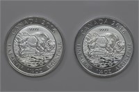 2 - Silver .999 1.25ozt Canadian Buffalo (2.5ozt