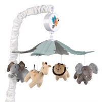Lambs & Ivy Jungle Friends Musical Baby Crib Mobil