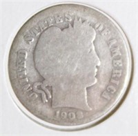 1908-D Barber Dime