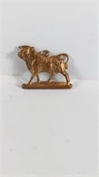 Vintage 14k Gold Plated Bull Durham Tobacco Fob