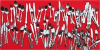 LOT OF ASSORTED STAINLESS FLATWARE SILVERWARE PCS