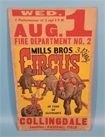 Mills Bros 3 Ring Circus Collingdale Advertising P