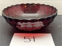 Anchor Hocking Ruby Bubble Bowl