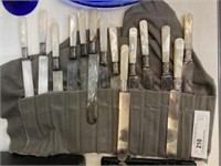 (14) Sterling Banded Butter Knives