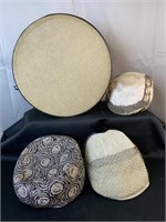 Vintage Lady's Hats With  Vintage Hat Box